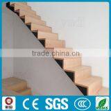Modern Interior Closed Riser Straight Steel Wood Staircase thumbnail-4