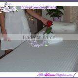 Cheap White Stripe Spa Bed Sheets, Spa Bed Linens in Stripe -T/C Blend, 250TC, 1cm Stripes thumbnail-1