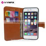 Wholesale Dual Color Convas Pouch Case With Credit Card for Iphone 6 Folio Flip Case Cover thumbnail-5
