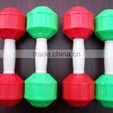 colorfull PE PP adjustable dumbell filled with water or sand