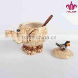 Ceramic Elephant Honey Jars With Spoon thumbnail-4
