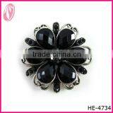 Pretty Shining Rhinestone Black Brooch for Party Dress thumbnail-1