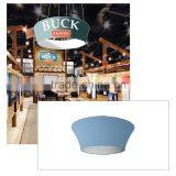 10ft Ceiling Banner Display Trade Show Tapered Circle Hanging Sign (Single Sided Graphic)