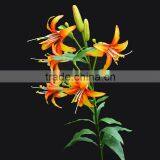 High Quality Artifiical Fabric Lily Flowers Making With Glue thumbnail-1