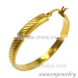 various size gold plated stainless steel earrings for women jewelry