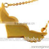 Angel Wing Gold Plated Stainless Steel Meaningful Pendant Necklace