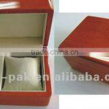 Red Glossy Wooden Box for 2 Watches thumbnail-1