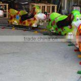 Attractions! Outdoor Dog Animal Amusement Mini Coaster Equipment Kids Games g Scale Electric Train Set Children Ride Bullet Toy