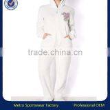 Bear Printed Hoody Design White Femme Pyjama thumbnail-1