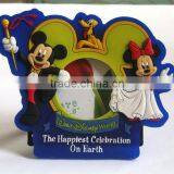 Custom Design Soft Pvc Photo Frame With Magnet / 3d Embossed Cartoon Pvc Picture Frames