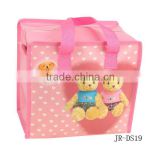 JIRONG PP Non Woven Customized Print Women Handbags Cosmetic Bag Gift Lunch Bag DS19