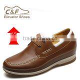 Mens Patent Leather Brown Safety Shoes Men Elevating Shoes thumbnail-1