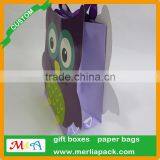 2016 Wholesale Luxury Gift Bags Merry Christmas Personalised Name Art Paper Owl Bags thumbnail-3