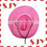 High Quality Summer Bulk Cowboy Color Straw Hats Wholesale thumbnail-3