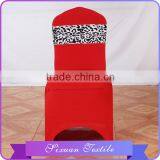 Taffeta Base Leopard Pattern Flocked Chair Sash thumbnail-2