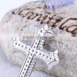 Dubai White Gold Plated Stainless Steel Crucifix/cross Pendant thumbnail-5
