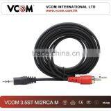 2015 Top Selling 3.5mm Jack AV Cable to 2 RCA Cable