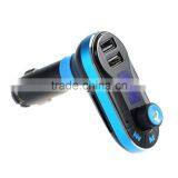 New Design Dual Usb Wireless Bluetooth Car FM Transmitter MP3 Player Car Kit Charger for IPhone6 Samsung thumbnail-3