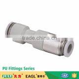 JULY Black Plastic Straight Equal Stop Valve Pneumatic Quick Connector Pipe Fittings thumbnail-2