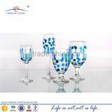 Swirl Stemware Hand Painted Fancy Drinking Glass;drinking Hand Blown Crystal Glass