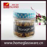 800ml Glass Cookie Jar With Lid Glass Candy Jars With Colored Lid thumbnail-1