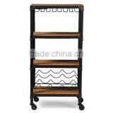 Rustic Industrial Style Mobile Shelf for Kitchen thumbnail-1