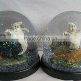 Plastic Halloween Ghost Pumpkin Snow Globe thumbnail-1