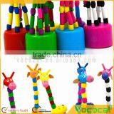 Cartoon Animal Dancing Standing Wooden Magic Spring Toy thumbnail-2