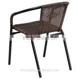 Outdoor Dark Brown Rattan Stack Chair thumbnail-4