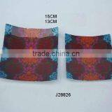 Cast Aluminium Square Bowl With Enamel and Floral Patterns Also Available in Food Safe Enamel and Metal