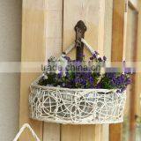 Willow Wicker Decoration Wall Hanging Plant Basket thumbnail-3