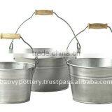 AWQ Galvanized Zinc Vase,Galvanized Zinc Watering Can , Zinc Pot Planter, Zinc Planter for Gardening and Household thumbnail-1