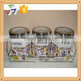 Kitchen Accessory Tea Sugar Coffee Ceramic Canisters thumbnail-1