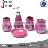 Colorful Pearl Glaze Bathroom Accessories Sets thumbnail-6