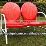 VIBRANT RED/WHITE CROSLEY GRIFFITH METAL LOVESEAT thumbnail-1