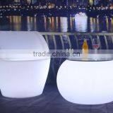 Outdoor and Indoor Plastic RGB 16 Colors Changing Lighting Apple Table Chair for Children
