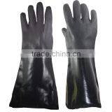 NMSAFETY Sandy Finish Interlock Liner Counterfeit Cotton Black Double Dip PVC Winter Gloves thumbnail-1