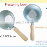 Wooden Handle Carbon Steel Cement Putty Bowl thumbnail-2