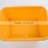 Silicone Large Vegetable Foldable Bowl,green Yellow Fruit Bowl thumbnail-5