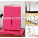 Folding Table Wooden Makeup Mirror, Desk Cosmetic Mirror