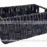 Rectangle Water Hyacinth Basket With Handles thumbnail-1