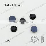 DZ-1001 round cut flat back crystal glass stones for clothing