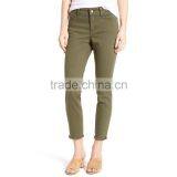 Nichelle Frayed Stretch Twill Ankle Pants thumbnail-1