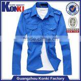 Bulk Beautiful Blue Long Shirts for Men Wholesale