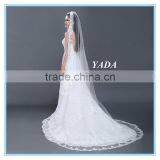 Spaghetti Strap Lace Sexy Low Back 5 Layers Ruffles Wedding Dress With Bridal Mantilla Veil thumbnail-3
