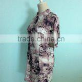 China Factory Cheap Woven Garment Custom Longline Fashion Woman Short Sleeve Latest Blouse Design 2016 thumbnail-3