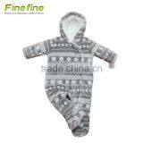Long-Sleeved Cotton One Piece Winter Design Smocked Baby Romper thumbnail-5