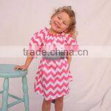 Kid Clothes New Styles Full Skirt Baby Chevron Cotton Dress /Pettidress Wholesale Toddler Girls Summer Chevron Dress Dance Dress thumbnail-1