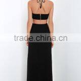 Levitate Black Halter Maxi Dress thumbnail-3