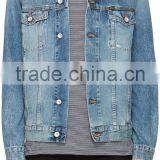 Spring Autumn Fashion Casual Man Denim Jacket Washed Blue Denim Primal Jacket thumbnail-5